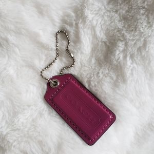 Coach 2.5" patent leather purse bag tag charm